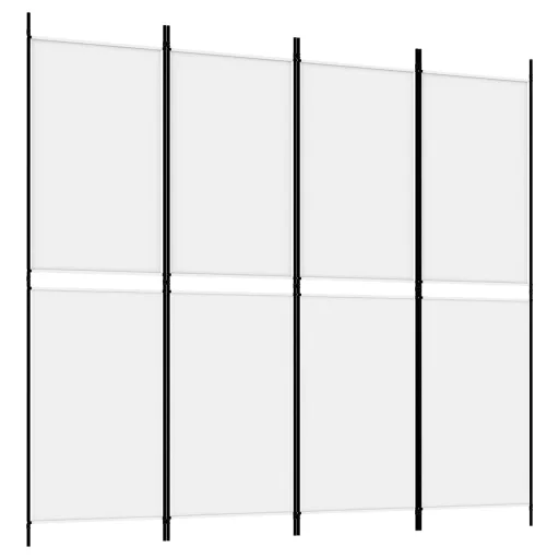 4 paneles fehér szövet térelválasztó 200x180 cm