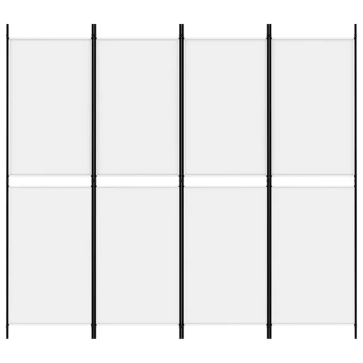 4 paneles fehér szövet térelválasztó 200x180 cm