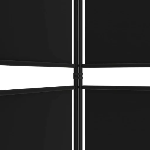 4 paneles fekete szövet térelválasztó 200 x 180 cm
