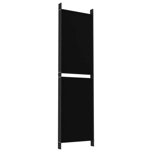 5 paneles fekete szövet térelválasztó 250x180 cm
