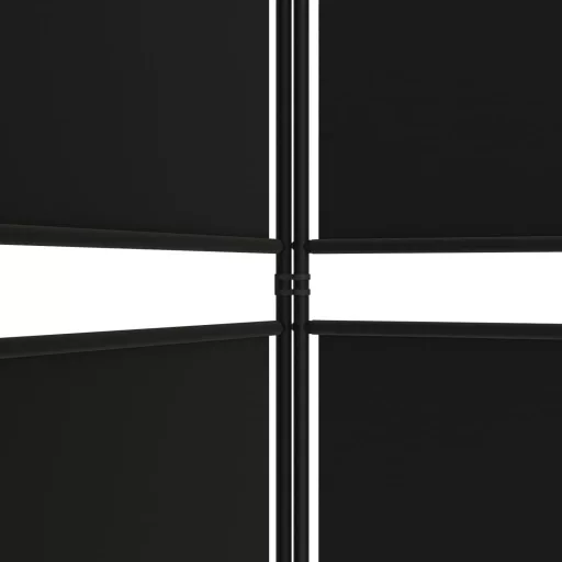 5 paneles fekete szövet térelválasztó 250x180 cm