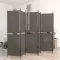 6 paneles antracitszürke szövet térelválasztó 300x180 cm