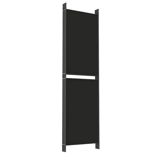6 paneles fekete szövet térelválasztó 300x180 cm