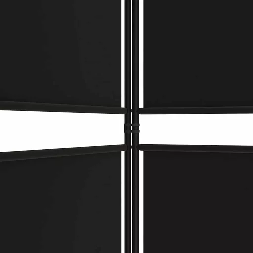 6 paneles fekete szövet térelválasztó 300x180 cm