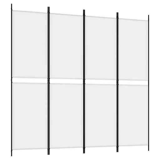 4 paneles fehér szövet térelválasztó 200 x 200 cm