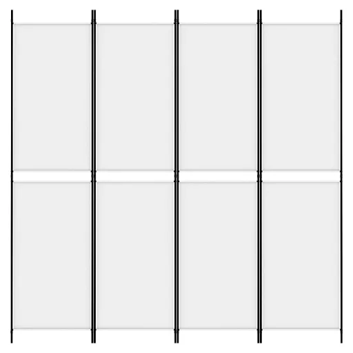 4 paneles fehér szövet térelválasztó 200 x 200 cm