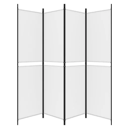4 paneles fehér szövet térelválasztó 200 x 200 cm