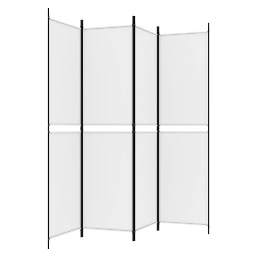 4 paneles fehér szövet térelválasztó 200 x 200 cm