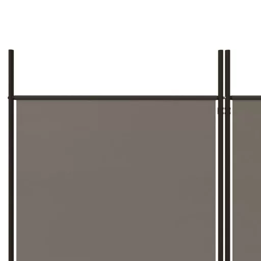 4 paneles antracitszürke szövet térelválasztó 200x200 cm