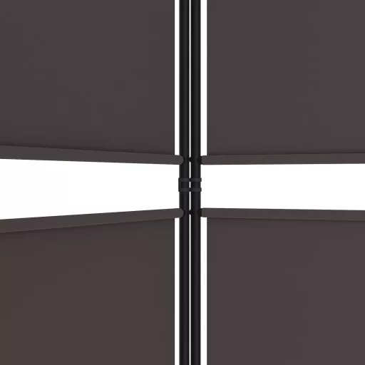 6 paneles barna szövet paraván 300x200 cm
