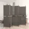 6 paneles antracitszürke szövet térelválasztó 300x200 cm