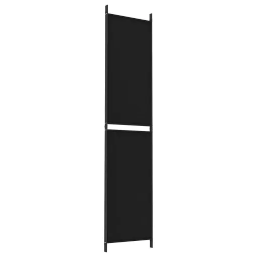 3 paneles fekete szövet térelválasztó 150x220 cm