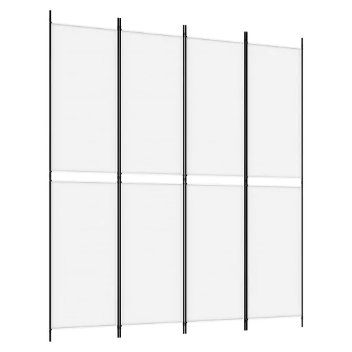 4 paneles fehér szövet térelválasztó 200x220 cm