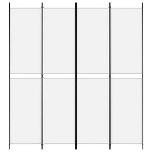 4 paneles fehér szövet térelválasztó 200x220 cm