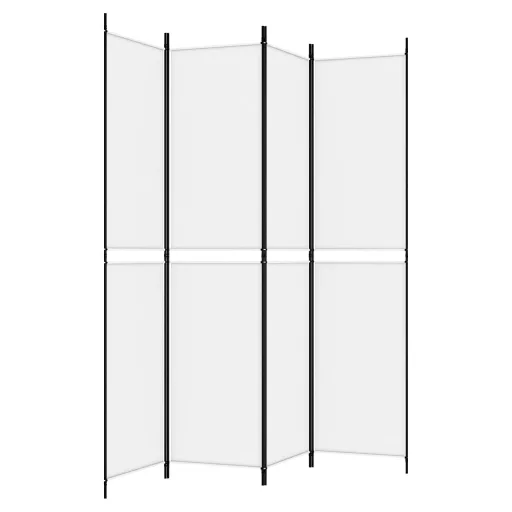 4 paneles fehér szövet térelválasztó 200x220 cm