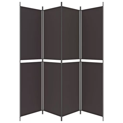 4 paneles barna szövet paraván 200x220 cm