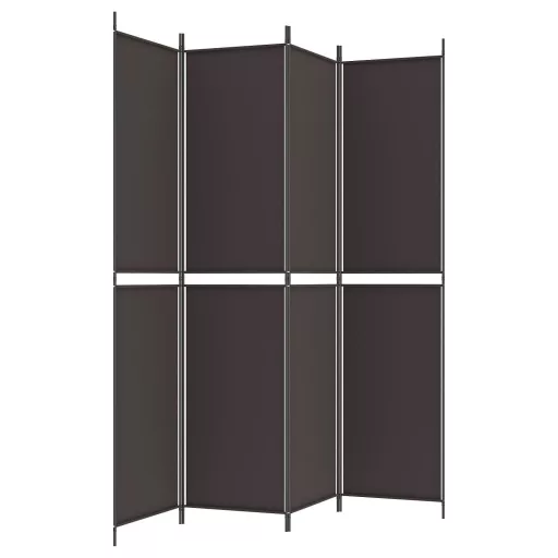 4 paneles barna szövet paraván 200x220 cm