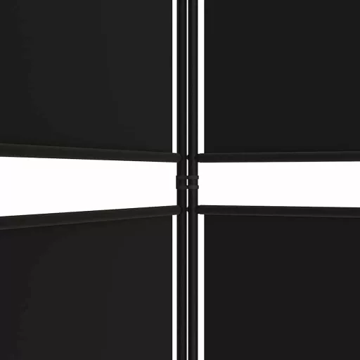 4 paneles fekete szövet térelválasztó 200x220 cm