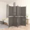 5 paneles antracitszürke szövet térelválasztó 250 x 220 cm
