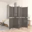 5 paneles antracitszürke szövet térelválasztó 250 x 220 cm