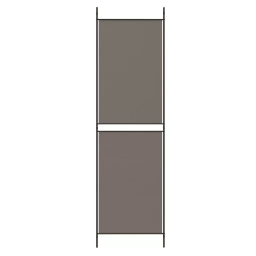 5 paneles antracitszürke szövet térelválasztó 250 x 220 cm