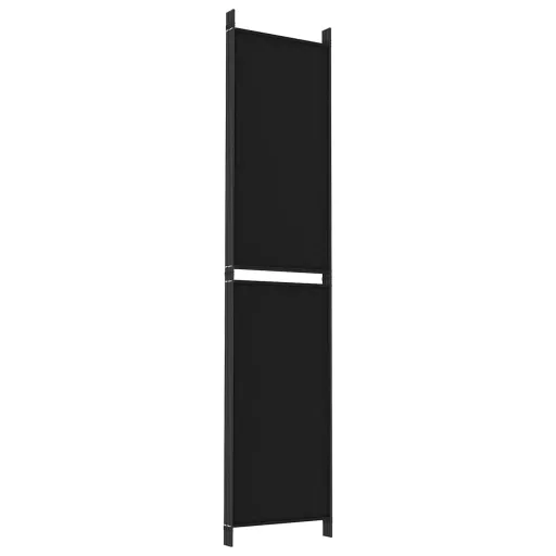 5 paneles fekete szövet térelválasztó 250x220 cm