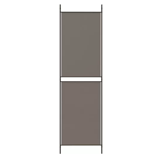 6 paneles antracitszürke szövet térelválasztó 300 x 220 cm