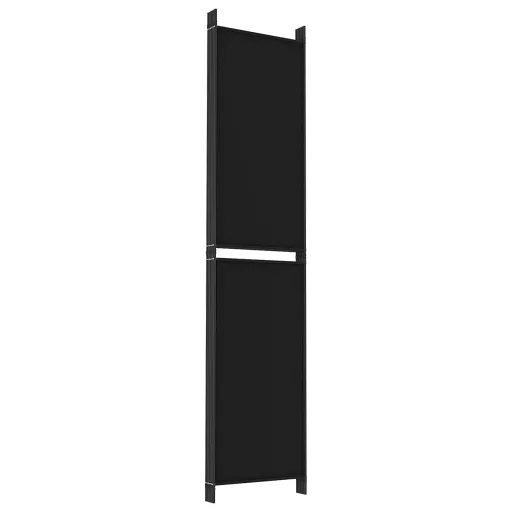 6 paneles fekete szövet térelválasztó 300x220 cm