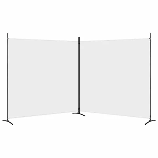 2 paneles fehér szövet térelválasztó 348x180 cm