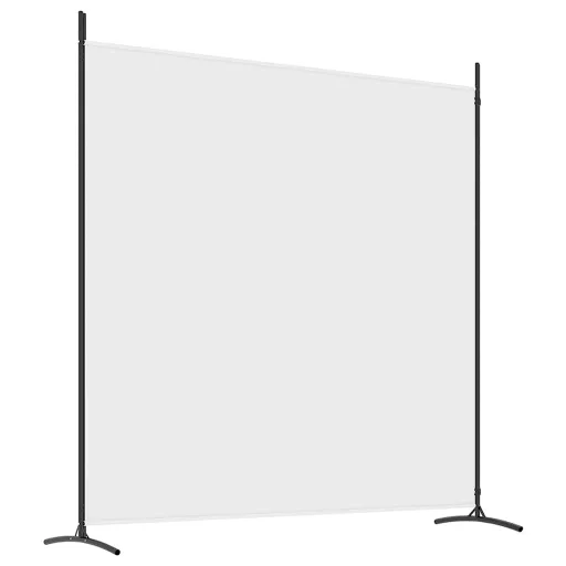 2 paneles fehér szövet térelválasztó 348x180 cm