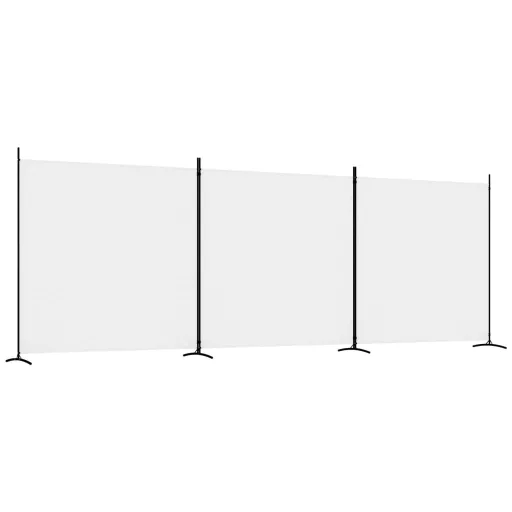 2 paneles fehér szövet térelválasztó 525x180 cm