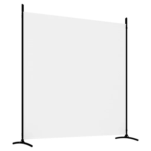 2 paneles fehér szövet térelválasztó 525x180 cm