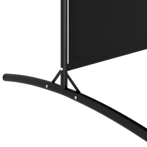 3 paneles fekete szövet térelválasztó 525x180 cm