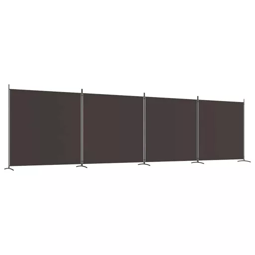4 paneles barna szövet térelválasztó 698x180 cm