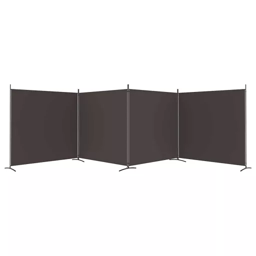 4 paneles barna szövet térelválasztó 698x180 cm