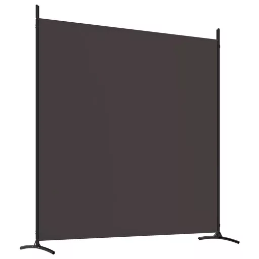 4 paneles barna szövet térelválasztó 698x180 cm