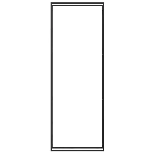 Fekete acél tűzifatároló állvány 110x28x312 cm