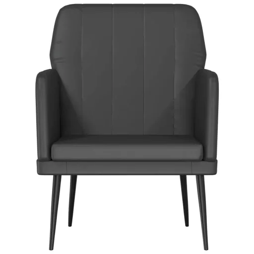 Fekete műbőr fotel 61 x 78 x 80 cm
