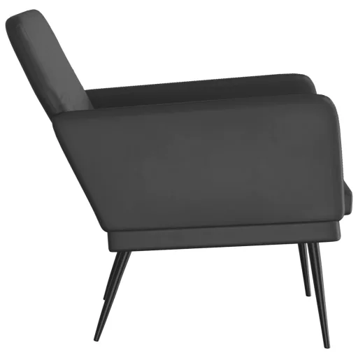 Fekete műbőr fotel 61 x 78 x 80 cm