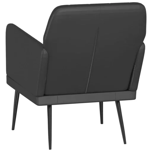 Fekete műbőr fotel 61 x 78 x 80 cm
