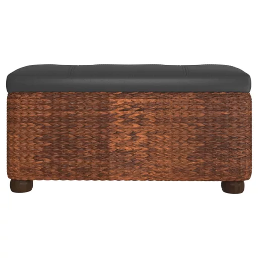 2 db gyékény tárolópad barna párnával 69 cm