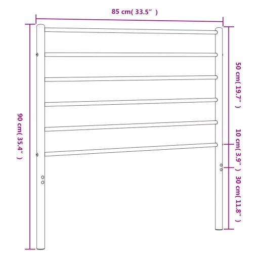 Fehér fém csere fejtámla 80 cm
