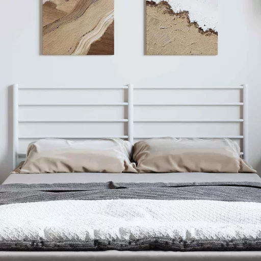 Fehér fém csere fejtámla 135 cm