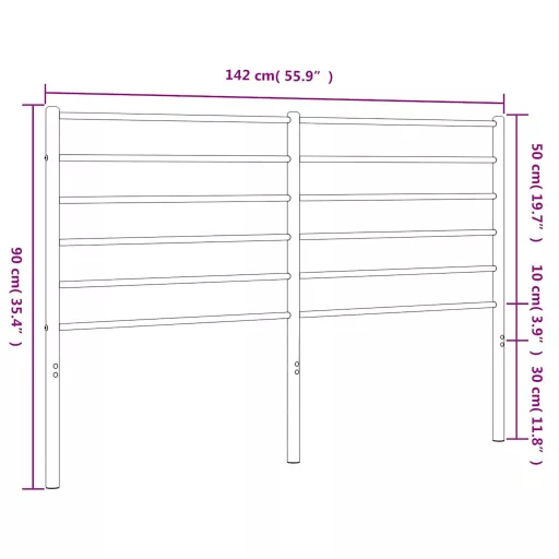 Fehér fém csere fejtámla 135 cm
