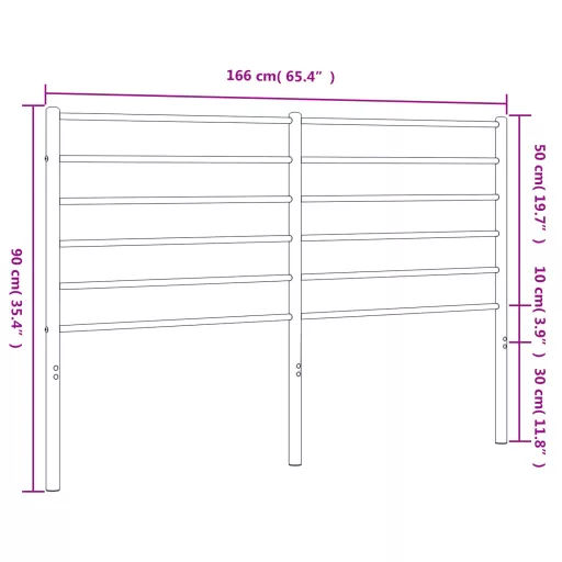 Fehér fém csere fejtámla 160 cm