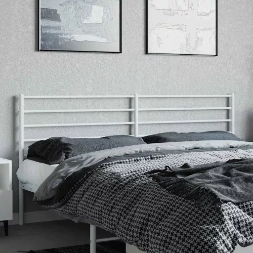 Fehér fém csere fejtámla 200 cm