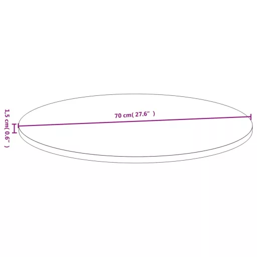 Bambusz asztallap Ø70 x 1,5 cm