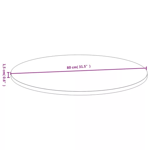 Bambusz asztallap Ø80 x 1,5 cm