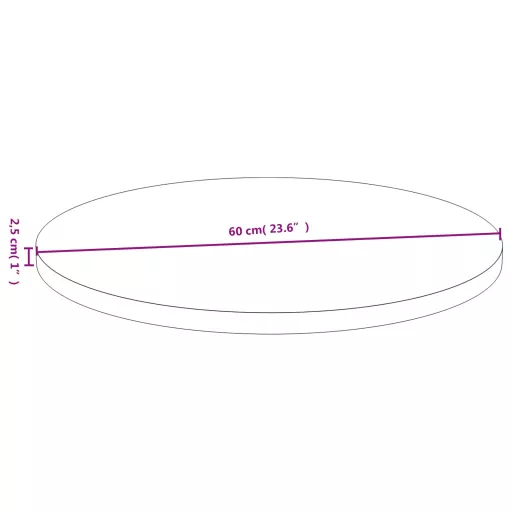 Bambusz asztallap Ø60 x 2,5 cm