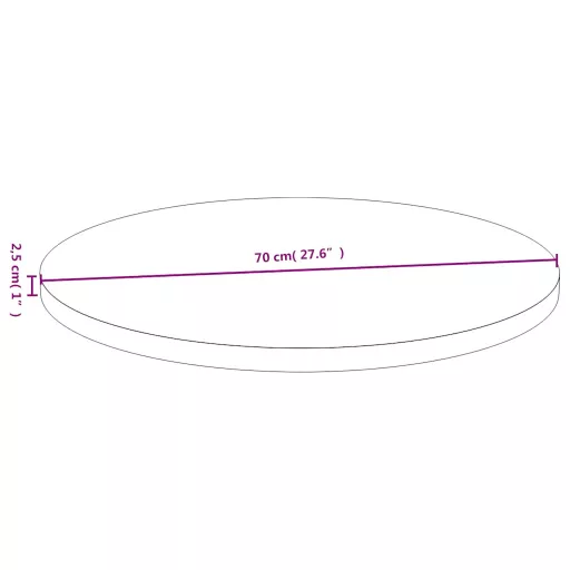 Bambusz asztallap Ø70 x 2,5 cm